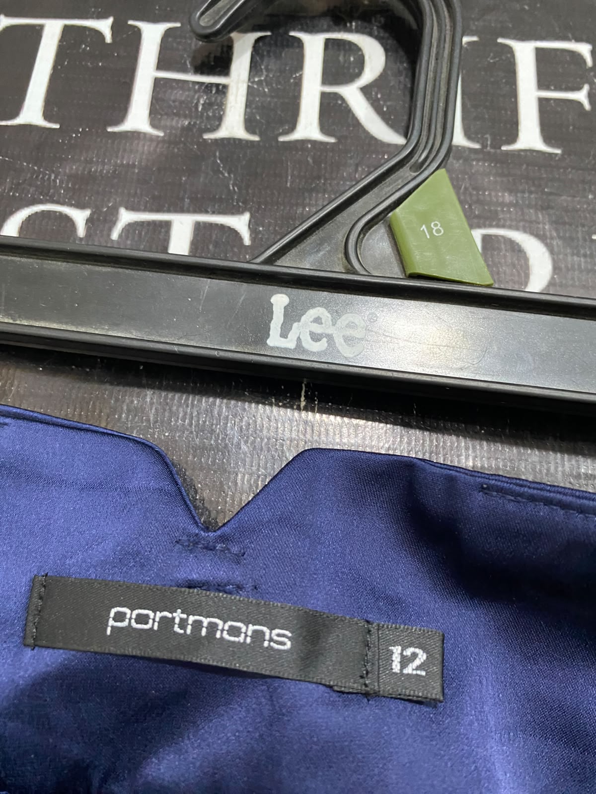 PORTMANS |L| WAIST 30| A57| NAVY SATIN-FINISH WIDE-LEG TECHNICAL UTILITY TROUSERS