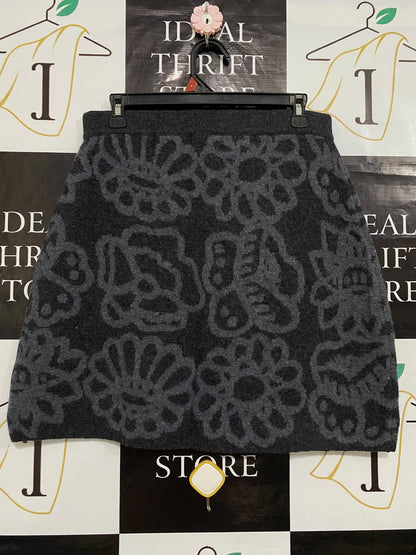 UNIQLO |L| WAIST 30| A57|CHARCOAL GREY FLORAL JACQUARD TECHNICAL UTILITY MINI SKIRT