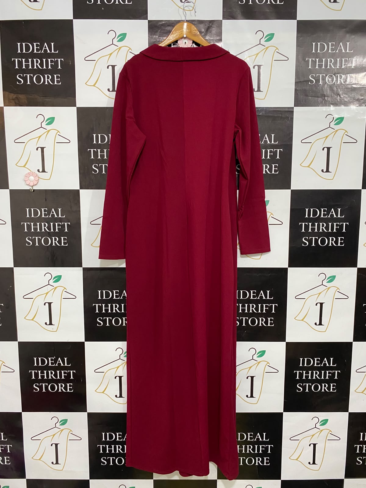 BOOHOO |L| BUST 21| A57| BURGUNDY BLAZER-STYLE TECHNICAL UTILITY MAXI DRESS