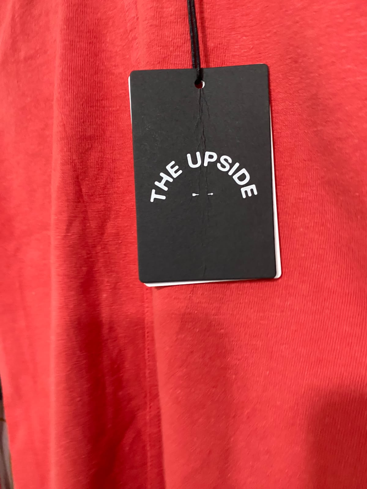 THE UPSIDE |XS| BUST 15| A57| CORAL MOCK-NECK LONG-SLEEVE TECHNICAL UTILITY CROP TOP
