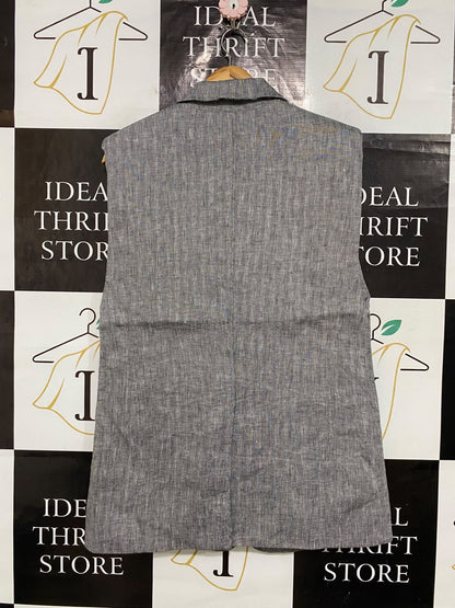 SHOMAJOY |S| BUST 19| A57| GREY SLEEVELESS BLAZER TECHNICAL UTILITY VEST