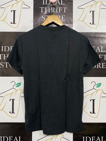 REEBOK |XS| BUST 17| A57| BLACK CREWNECK LOGO TECHNICAL UTILITY T-SHIRT
