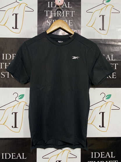 REEBOK |XS| BUST 17| A57| BLACK CREWNECK LOGO TECHNICAL UTILITY T-SHIRT