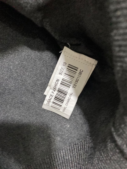 SES |M| BUST 17| A57| CHARCOAL GREY POLKA-DOT TECHNICAL UTILITY CARDIGAN