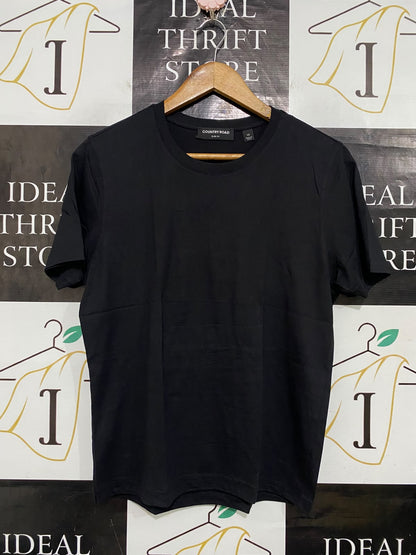 COUNTRY ROAD |XS| BUST 19| A57| BLACK CREWNECK TECHNICAL UTILITY T-SHIRT