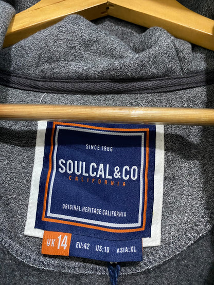 SOULCAL & CO |L| BUST 20| A57| CHARCOAL GREY ZIP-UP HOODED TECHNICAL UTILITY HOODIE