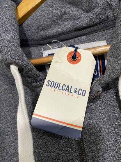 SOULCAL & CO |L| BUST 20| A57| CHARCOAL GREY ZIP-UP HOODED TECHNICAL UTILITY HOODIE