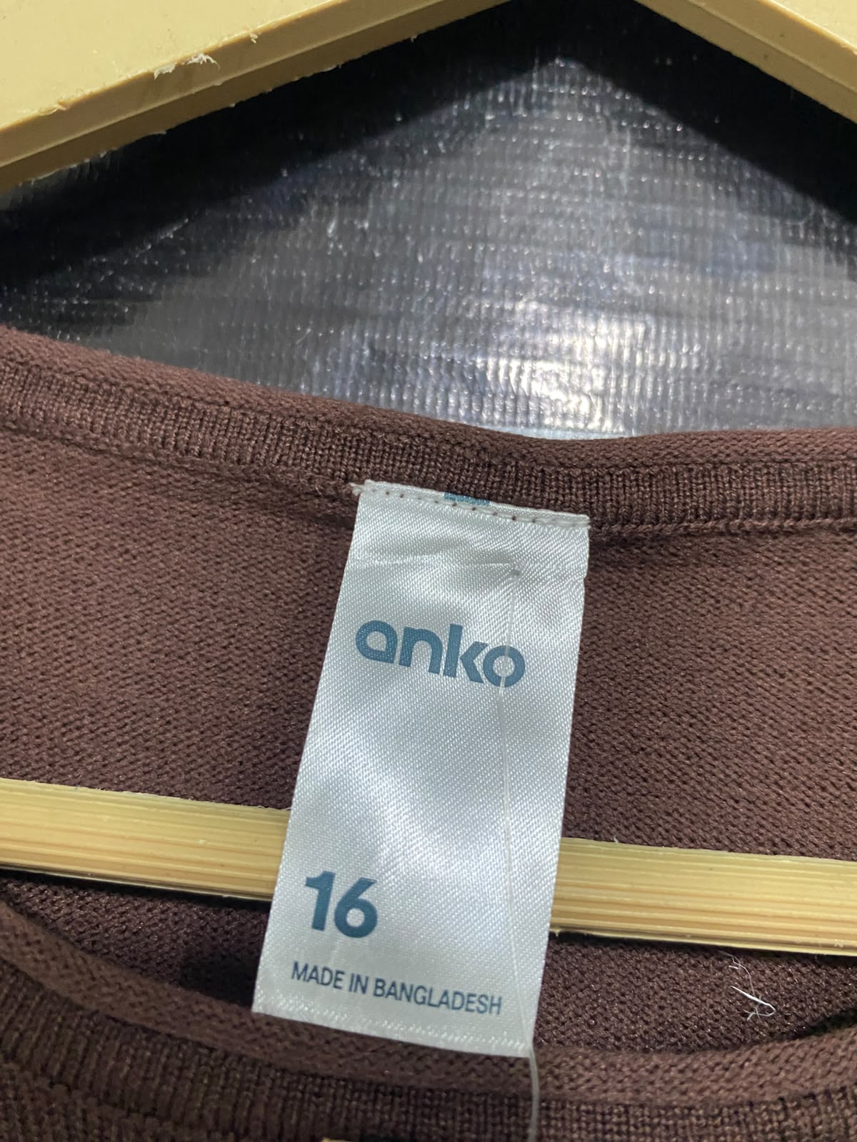 ANKO |L| BUST 19| A57| BROWN SLEEVELESS KNIT TECHNICAL UTILITY TANK TOP