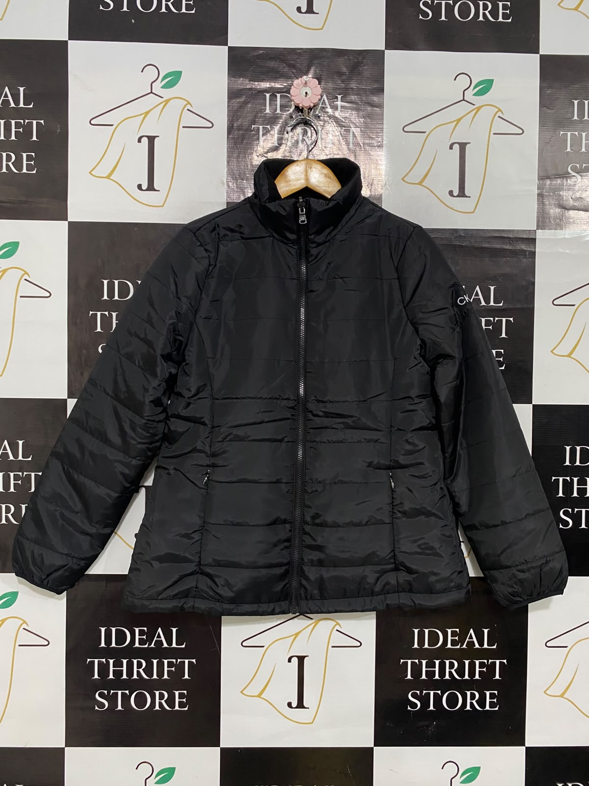 CALVIN KLEIN |M| BUST 19| A57| BLACK QUILTED STAND-COLLAR TECHNICAL UTILITY PUFFER JACKET