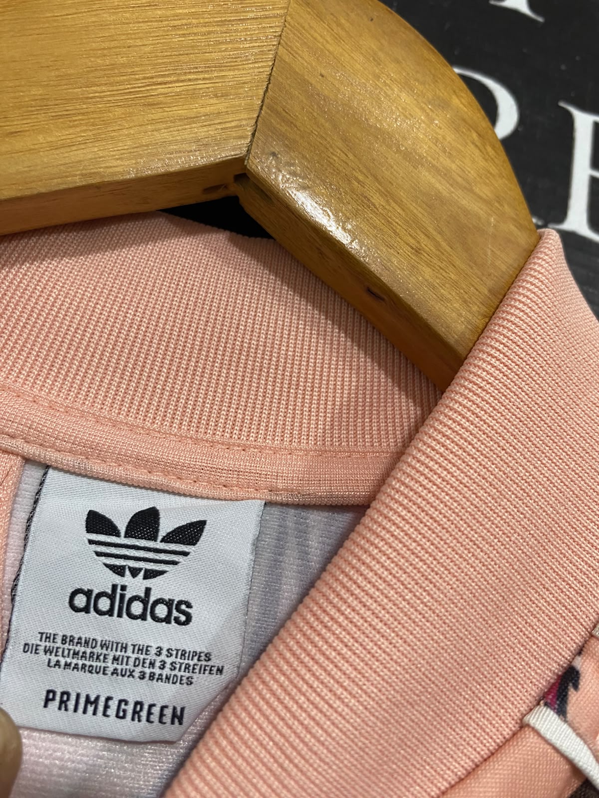 ADIDAS |M| BUST 19| A57| PEACH ANIMAL-PRINT ZIP-UP TECHNICAL UTILITY TRACK JACKET