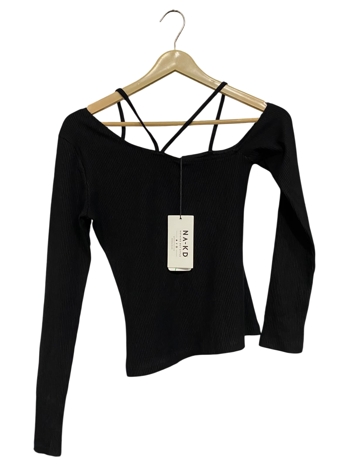 NAKD |XS| BUST 15| A57| BLACK STRAPPY-DETAIL TECHNICAL UTILITY TOP