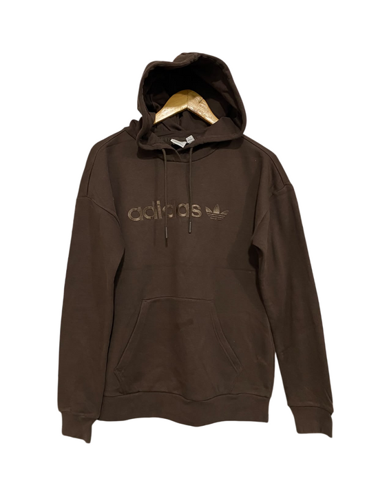 ADIDAS |L| BUST 20| A58| BROWN EMBOSSED-LOGO TECHNICAL UTILITY HOODIE