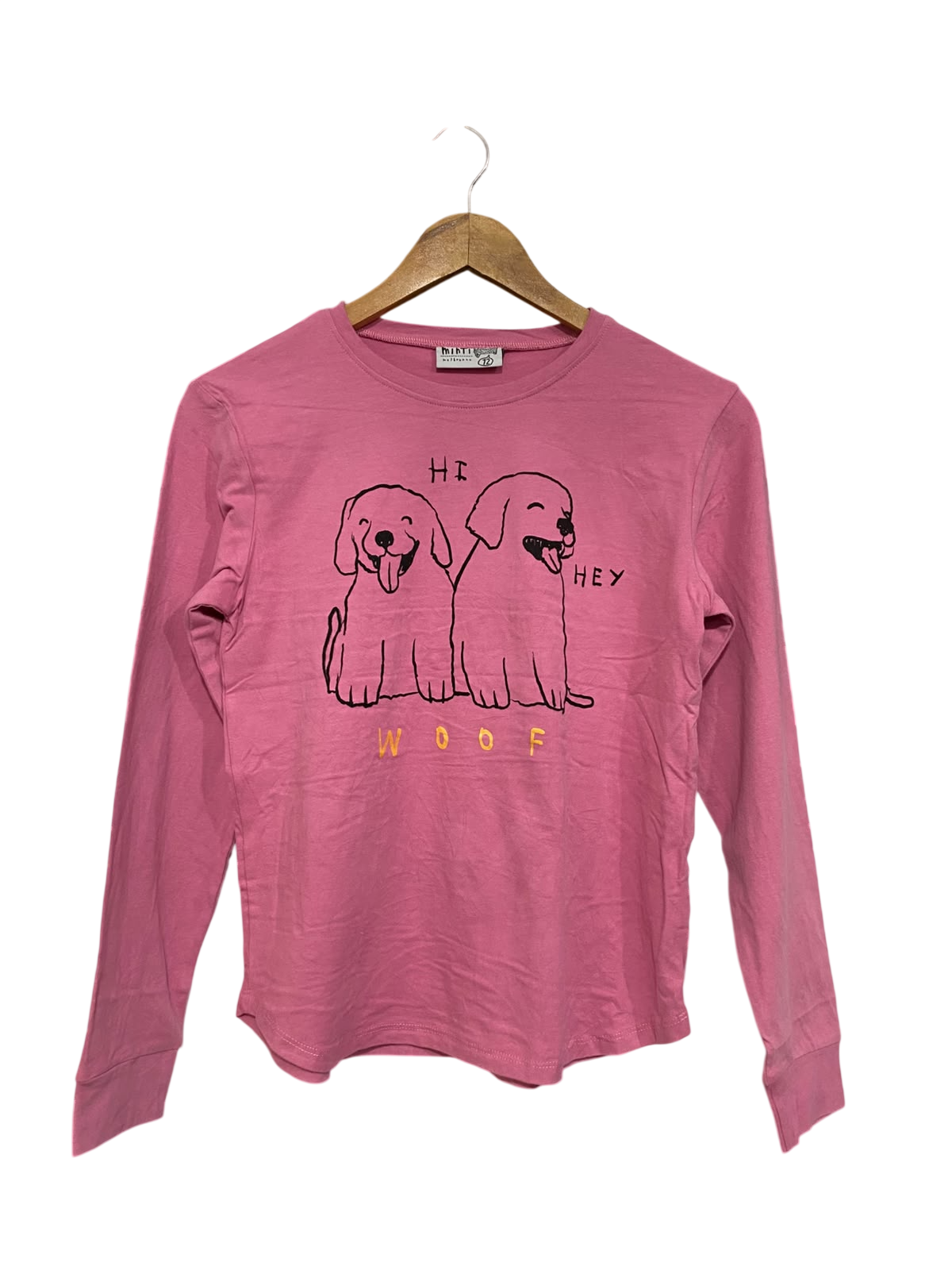 MELBOURNE |S| BUST 17| A58| PINK GRAPHIC LONG-SLEEVE TECHNICAL UTILITY TEE