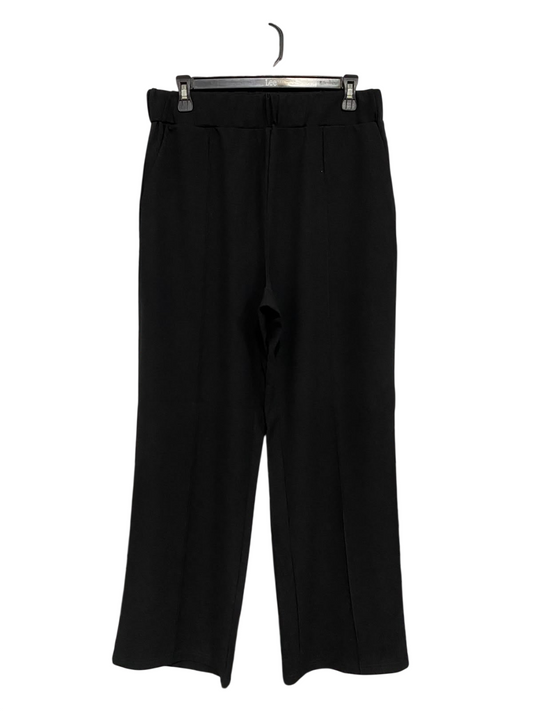 |XL| WAIST 30| A58| BLACK CENTER-SEAM WIDE-LEG TECHNICAL UTILITY TROUSERS