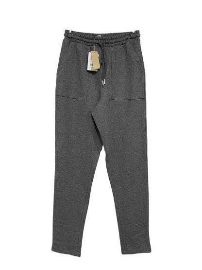 ANKO |S| WAIST 26| A58| CHARCOAL GREY PATCH-POCKET DRAWSTRING TECHNICAL UTILITY SWEATPANTS