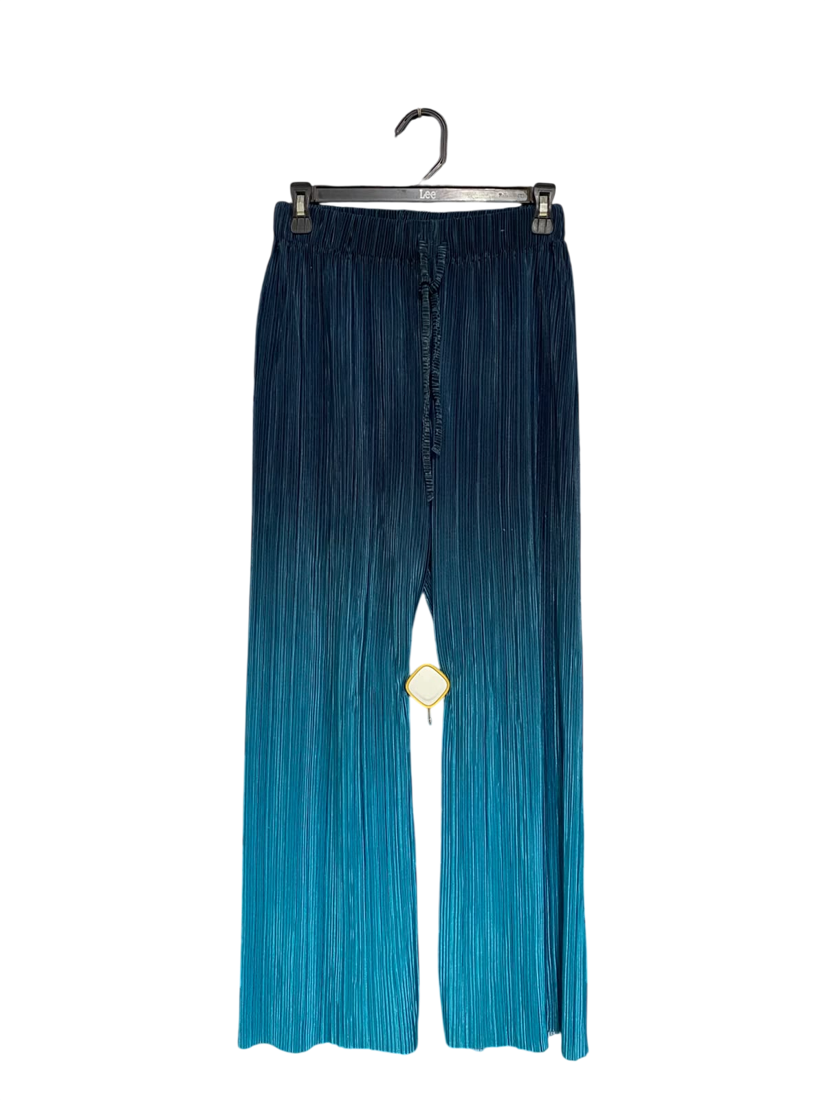 TU WOMAN |S| WAIST 26| A58| TEAL PLEATED OMBRE-EFFECT DRAWSTRING TECHNICAL UTILITY TROUSERS