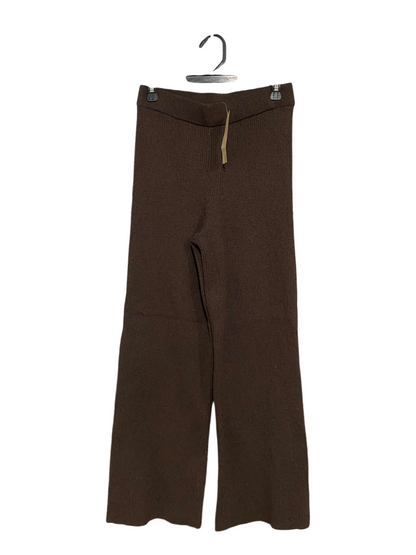 ANKO |M| WAIST 28| A58| BROWN RIBBED KNIT DRAWSTRING TECHNICAL UTILITY TROUSERS