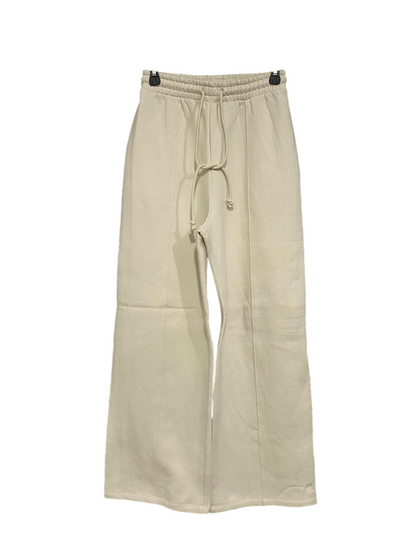 ZARA |S| BUST 26| A58| BEIGE WIDE-LEG DRAWSTRING TECHNICAL UTILITY SWEATPANTS
