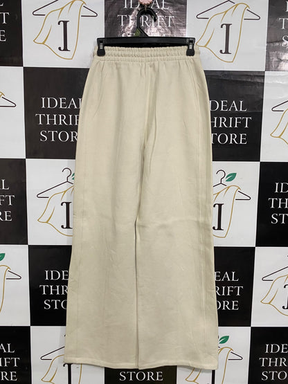 ZARA |S| BUST 26| A58| BEIGE WIDE-LEG DRAWSTRING TECHNICAL UTILITY SWEATPANTS