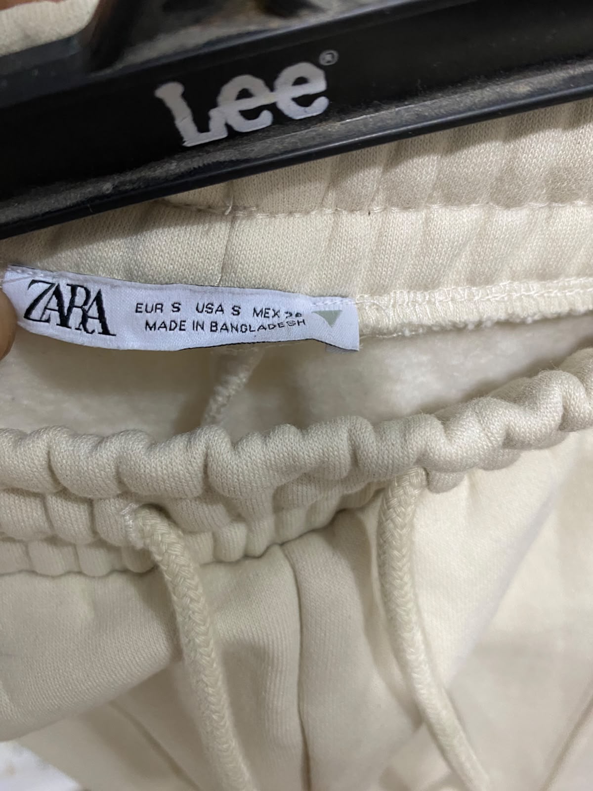 ZARA |S| BUST 26| A58| BEIGE WIDE-LEG DRAWSTRING TECHNICAL UTILITY SWEATPANTS