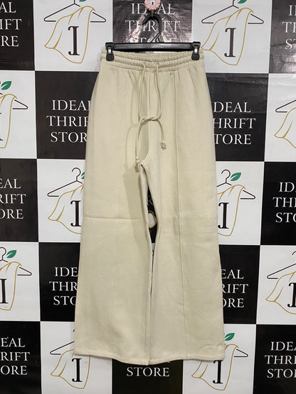 ZARA |S| BUST 26| A58| BEIGE WIDE-LEG DRAWSTRING TECHNICAL UTILITY SWEATPANTS