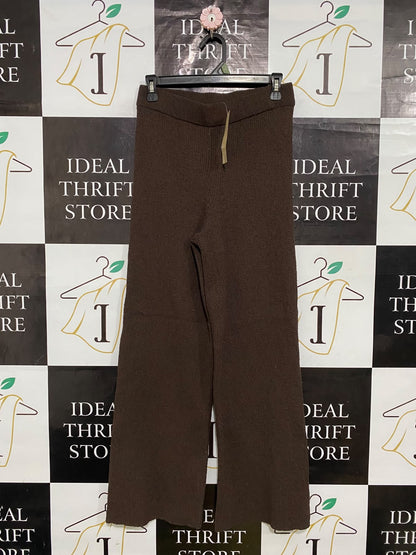 ANKO |M| WAIST 28| A58| BROWN RIBBED KNIT DRAWSTRING TECHNICAL UTILITY TROUSERS