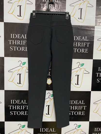 YU & ME |S| WAIST 26| A58| BLACK ZIP-POCKET TECHNICAL UTILITY TROUSERS