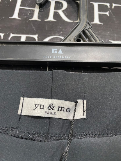 YU & ME |S| WAIST 26| A58| BLACK ZIP-POCKET TECHNICAL UTILITY TROUSERS