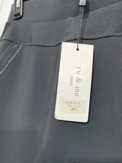 YU & ME |S| WAIST 26| A58| BLACK ZIP-POCKET TECHNICAL UTILITY TROUSERS