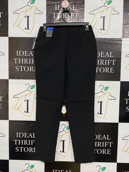 PRIMARK |S| WAIST 28| A58| BLACK TAILORED BELTED TECHNICAL UTILITY TROUSERS