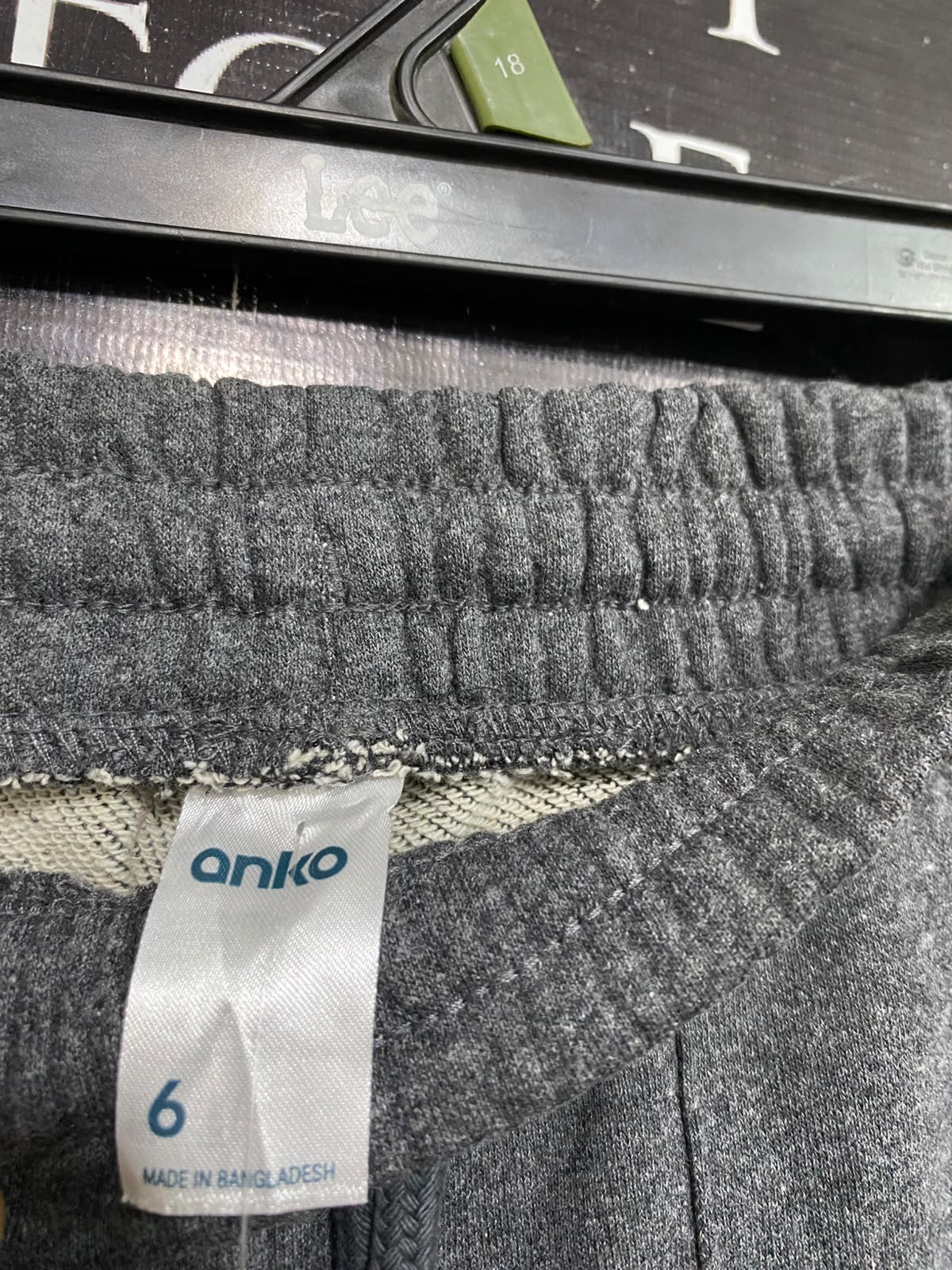 ANKO |S| WAIST 26| A58| CHARCOAL GREY PATCH-POCKET DRAWSTRING TECHNICAL UTILITY SWEATPANTS