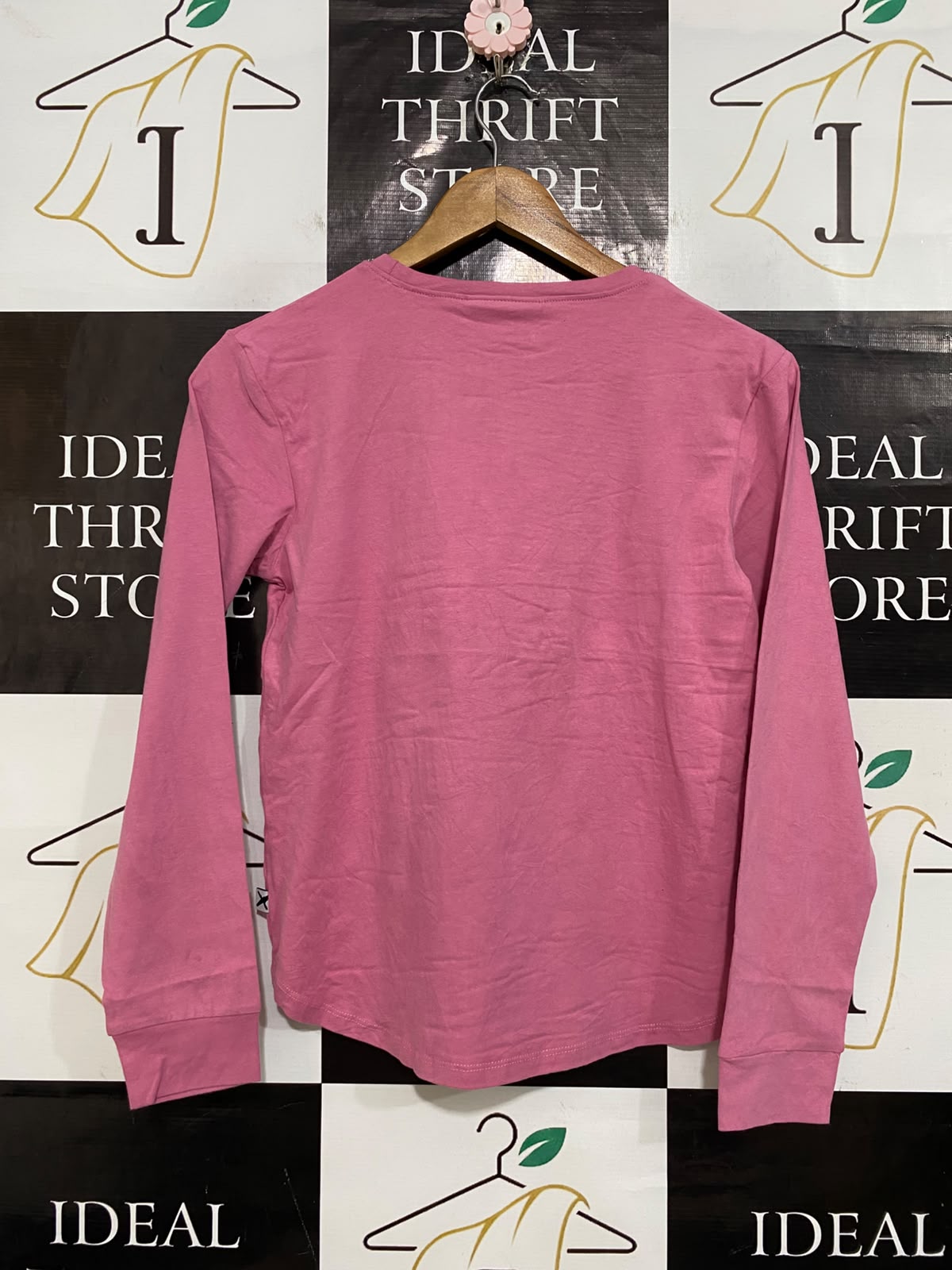 MELBOURNE |S| BUST 17| A58| PINK GRAPHIC LONG-SLEEVE TECHNICAL UTILITY TEE