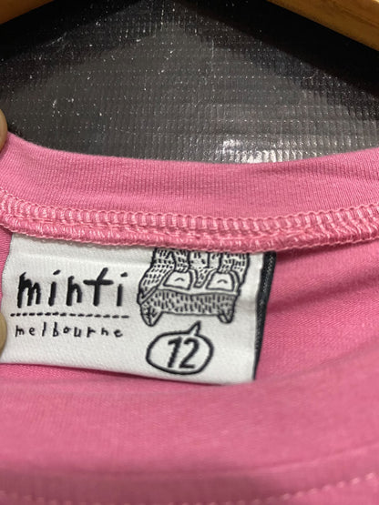 MELBOURNE |S| BUST 17| A58| PINK GRAPHIC LONG-SLEEVE TECHNICAL UTILITY TEE