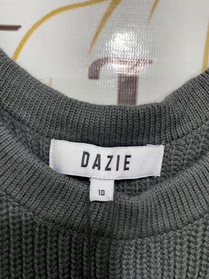 DAZIE |XS| BUST 13| A58| CHARCOAL GREY RIBBED-KNIT TANK TECHNICAL UTILITY MINI DRESS