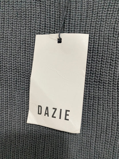 DAZIE |XS| BUST 13| A58| CHARCOAL GREY RIBBED-KNIT TANK TECHNICAL UTILITY MINI DRESS