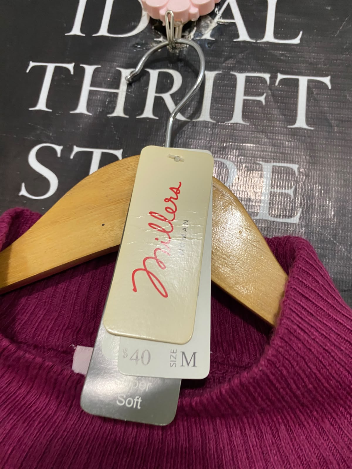 MILLERS |M| BUST 21| A58| MAGENTA MOCK-NECK TECHNICAL UTILITY KNIT SWEATER