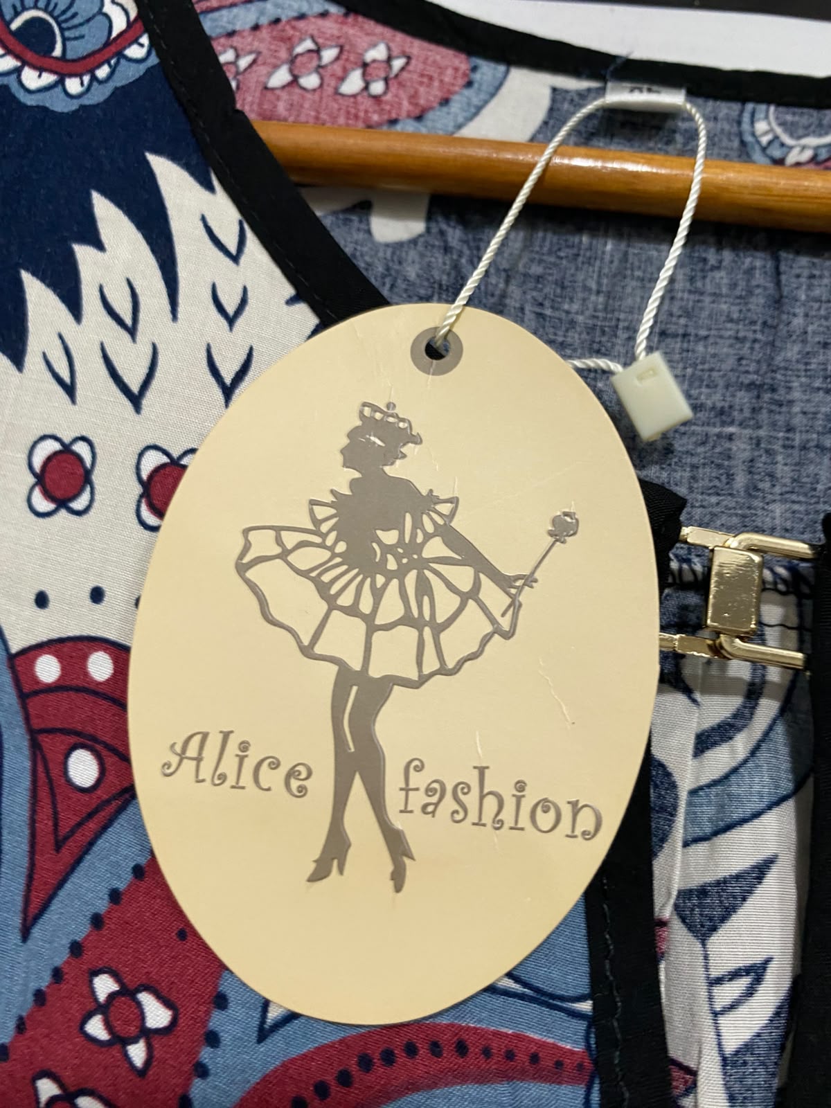 ALICE FASHION |XL| BUST 21| A58| BOHEMIAN TRADERS NAVY & MULTI PAISLEY-PRINT TECHNICAL UTILITY TUNIC DRESS