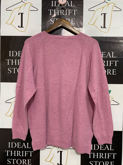 SERRA |L| BUST 22| A58| DUSTY PINK V-NECK TECHNICAL UTILITY SWEATER