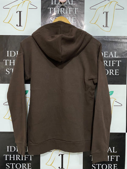 ADIDAS |L| BUST 20| A58| BROWN EMBOSSED-LOGO TECHNICAL UTILITY HOODIE