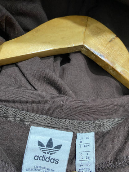 ADIDAS |L| BUST 20| A58| BROWN EMBOSSED-LOGO TECHNICAL UTILITY HOODIE