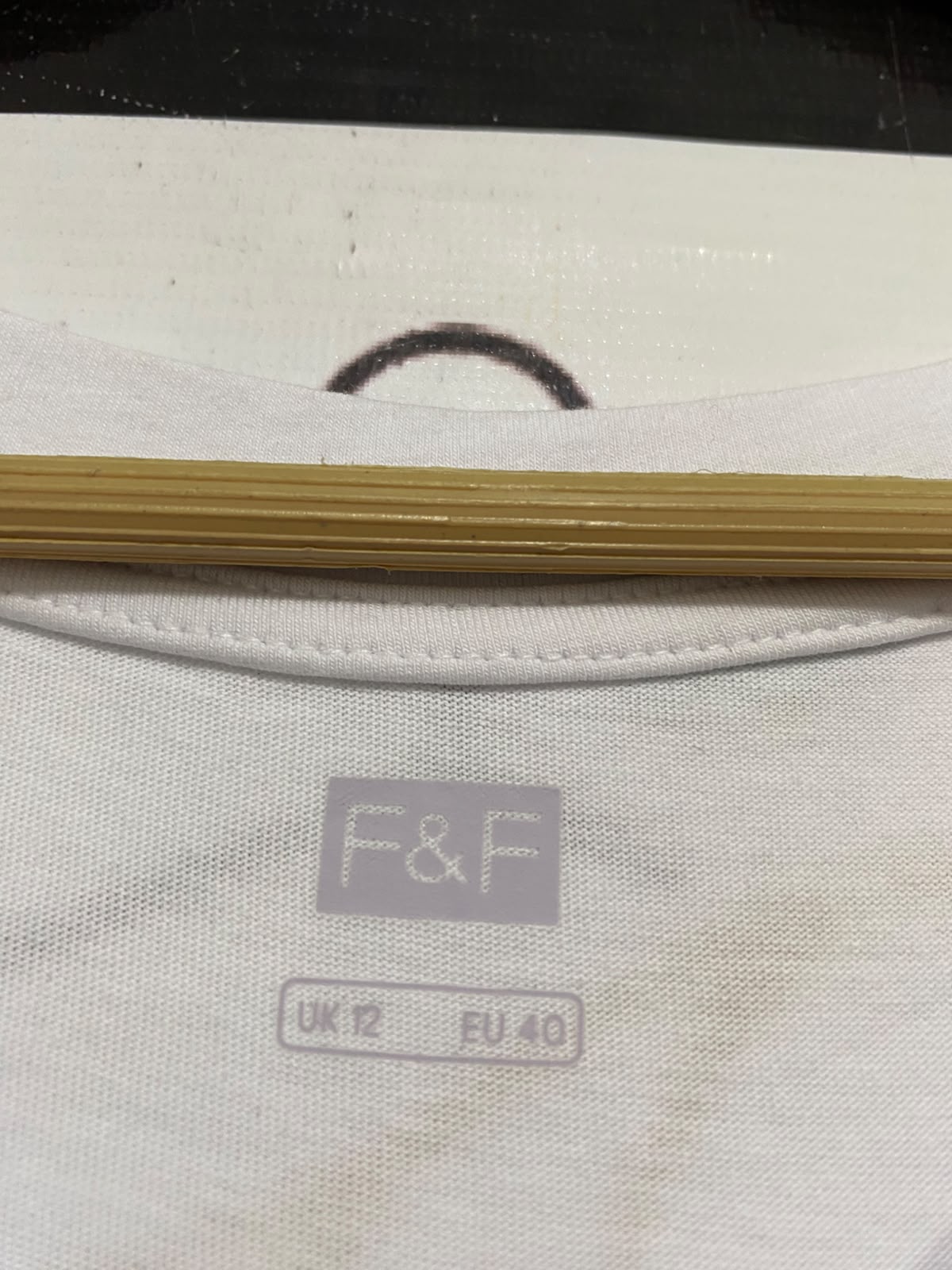 F&F |M| BUST 21| A57| WHITE CREWNECK ROLLED-SLEEVE TECHNICAL UTILITY T-SHIRT