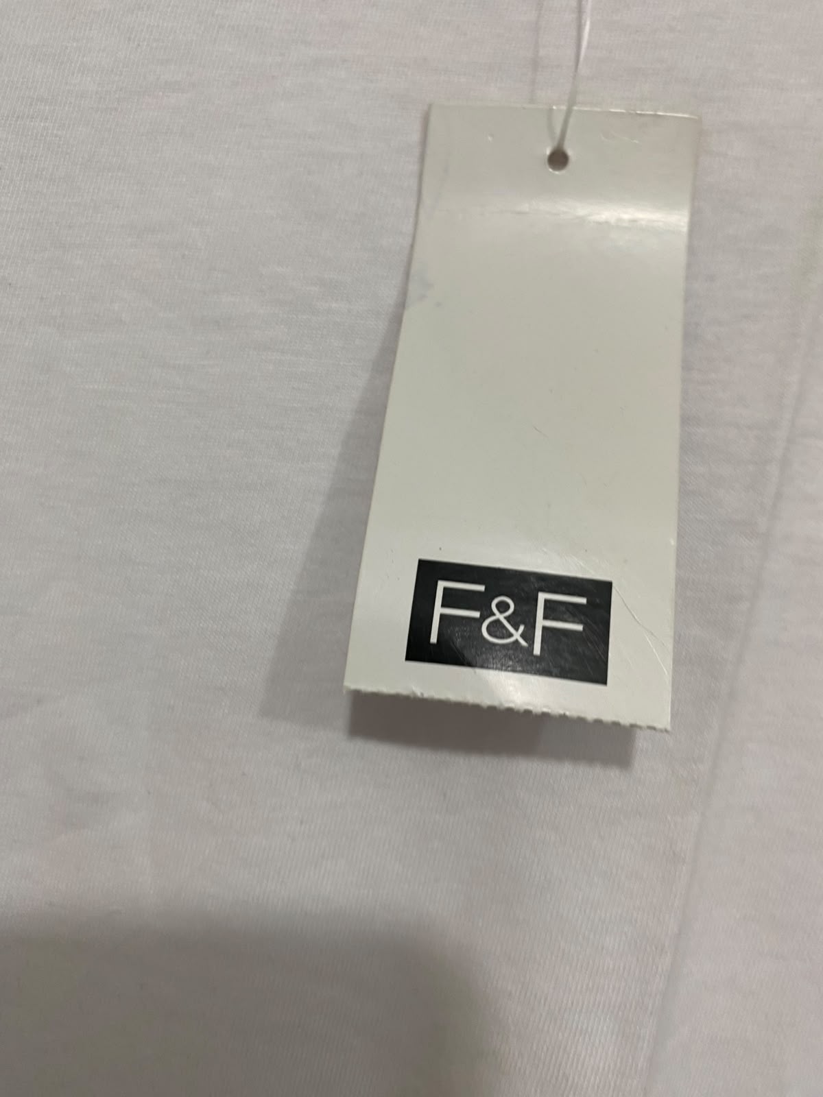 F&F |M| BUST 21| A57| WHITE CREWNECK ROLLED-SLEEVE TECHNICAL UTILITY T-SHIRT
