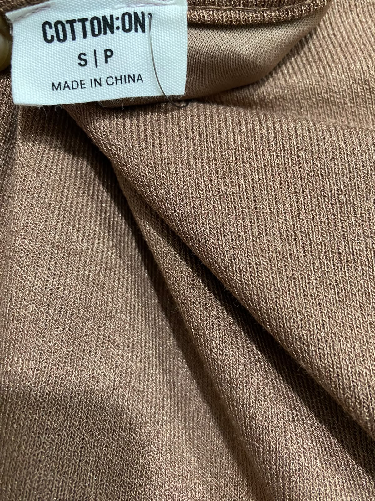 COTTON ON |S| BUST 14| A57| BROWN TIE-FRONT CAMISOLE TECHNICAL UTILITY MINI DRESS