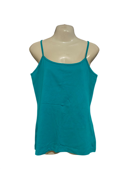 SES |M| BUST 18| A58| TEAL SPAGHETTI-STRAP TECHNICAL UTILITY CAMI TOP