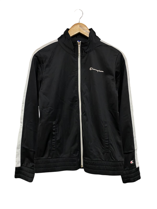CHAMPION |M| BUST 19| A58| BLACK & WHITE SIDE-STRIPE TECHNICAL UTILITY TRACK JACKET