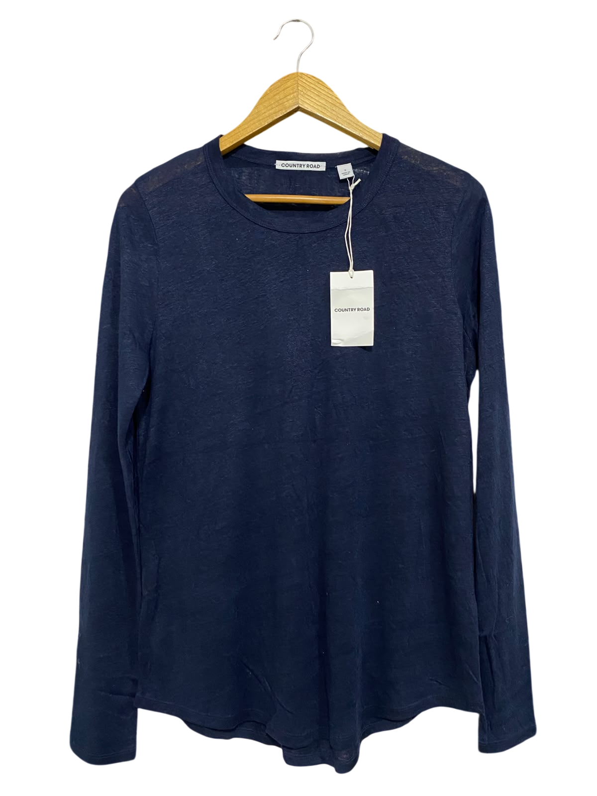 COUNTRY ROAD |S| BUST 19| A58| NAVY BLUE CREWNECK TECHNICAL UTILITY LONG-SLEEVE TOP