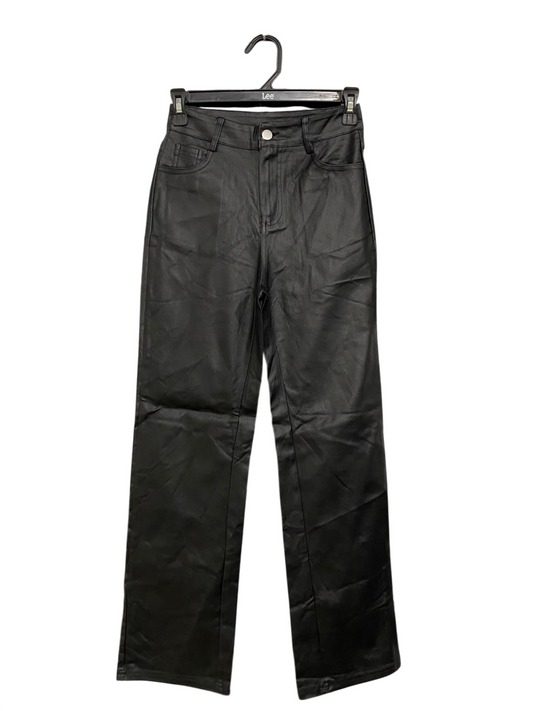 SHEIN |M| WAIST 24| A58| BLACK FAUX LEATHER HIGH-WAISTED TECHNICAL UTILITY PANTS