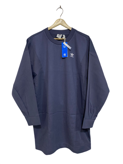 ADIDAS |S| BUST 25| A59| SLATE BLUE CREWNECK TECHNICAL UTILITY SWEATSHIRT DRESS