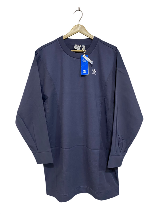 ADIDAS |S| BUST 25| A59| SLATE BLUE CREWNECK TECHNICAL UTILITY SWEATSHIRT DRESS