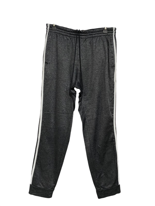 ADIDAS |M| WAIST 30| A59| CHARCOAL GREY SIDE-STRIPE TECHNICAL UTILITY JOGGERS